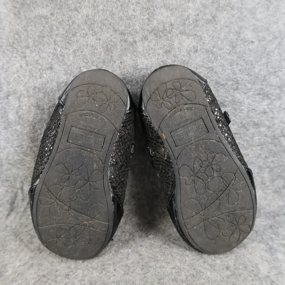 Smart Fit Shoes Toddler Baby 6 Mary Jane Ballet Flats Black Patent Bow Girls